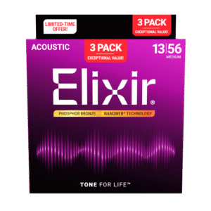 Elixir Phosphor Bronze 3 Pack Medium 13-56