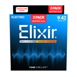 Elixir NANOWEB 3 Pack Super Light 9-42