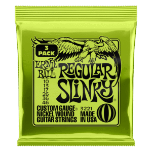 Ernie Ball Regular Slinky Nickel Wound Electric Guitar Strings 10–46 – 3-Pack