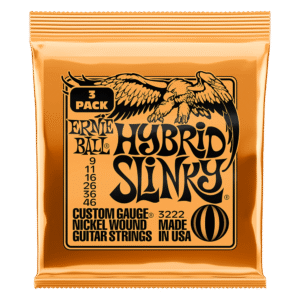 Ernie Ball Hybrid Slinky Nickel Wound Electric Guitar Strings 9–46 – 3-Pack