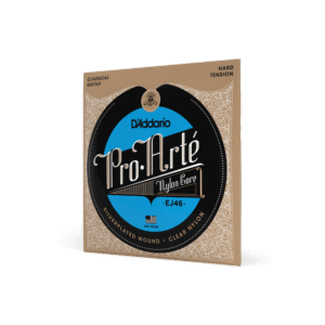 D'Addario Guitar Strings – Pro-ARTE Classical Guitar Strings – EJ46 – Nylon Guitar Strings – Silver Plated Wound, Nylon Core