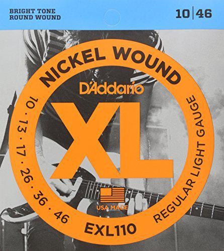 D'Addario Guitar Strings - XL Nickel Electric Guitar Strings - EXL110 - Perfect Intonation, Consistent Feel, Reliable Durability - for 6 String Guitars