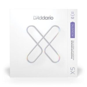 D'Addario Guitar Strings – XS Phosphor Bronze Coated Acoustic Guitar Strings – XSAPB1152 – Maximum Life with Smooth Feel & Exceptional Tone – For 6 String Guitars