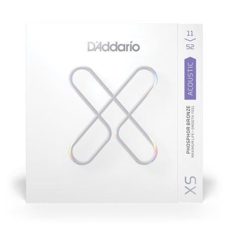 D'Addario Guitar Strings - XS Phosphor Bronze Coated Acoustic Guitar Strings - XSAPB1152 - Maximum Life with Smooth Feel & Exceptional Tone - For 6 String Guitars